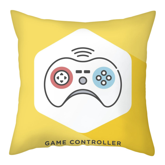 Hot Game Theme Throw Pillow Case Novelty Gaming Controller