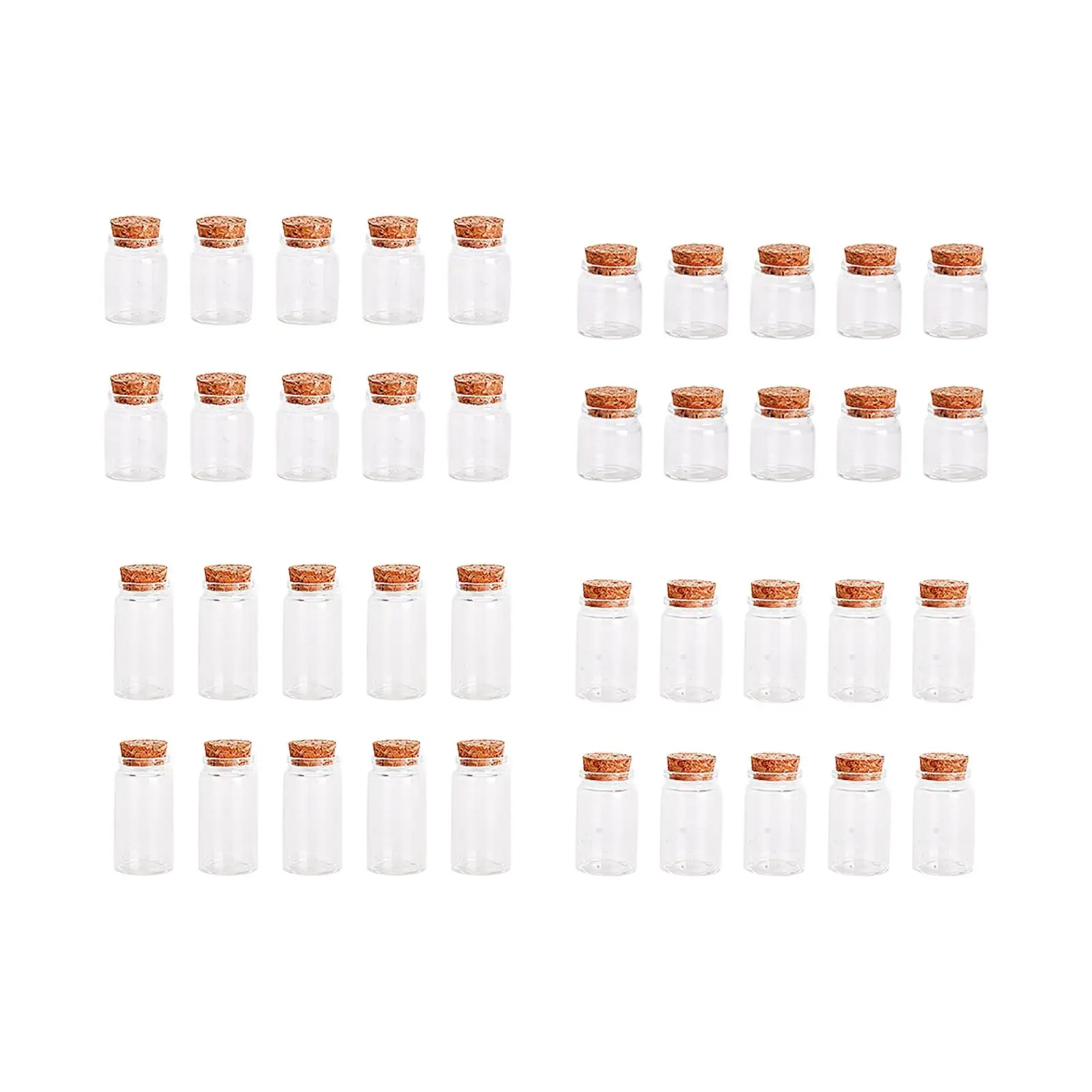 10Pcs Drifting Bottles Small Glass Jars Empty Container Wish Glass Jars Mini Glass Bottle for Wedding Favors Home Decoration