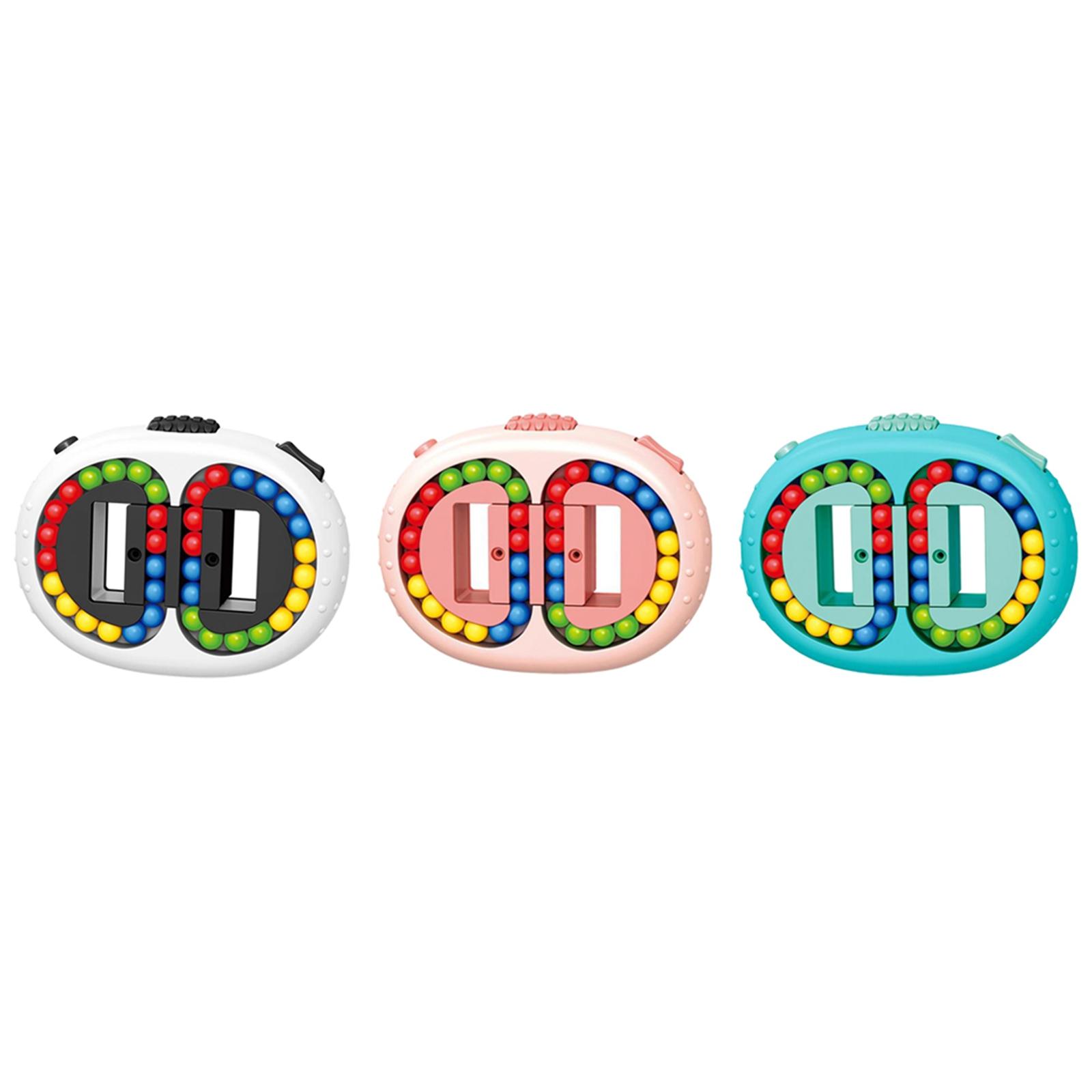 Bean Cubes Toys, Rotating Decompression Hand Eye Coordination Puzzle Educational Gifts 3D Puzzles Fingertip  Tops  Toy