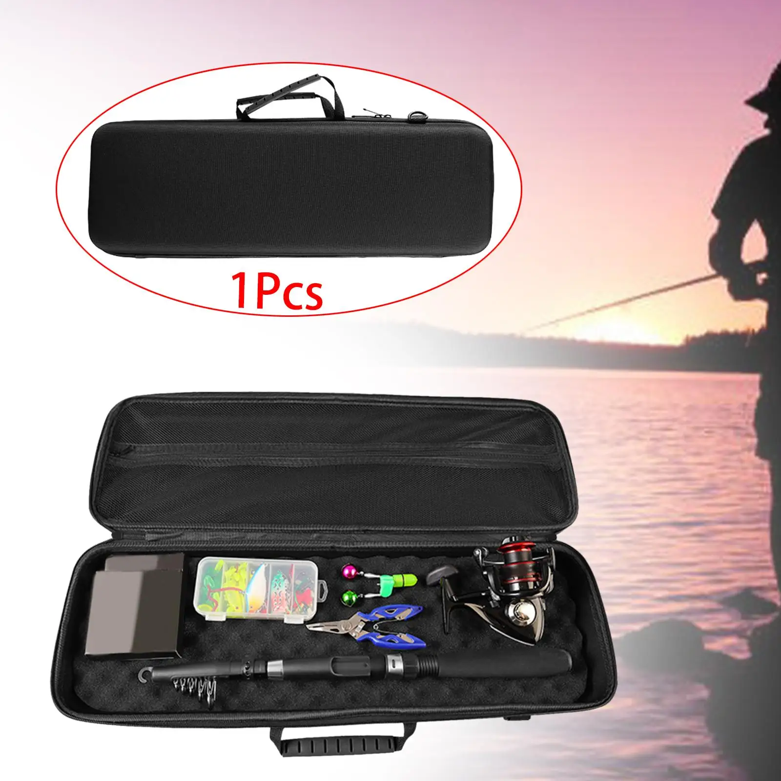 Fishing Rod Reel Bag, Travel Case, Wear Resistance Protection, Fishing Rod