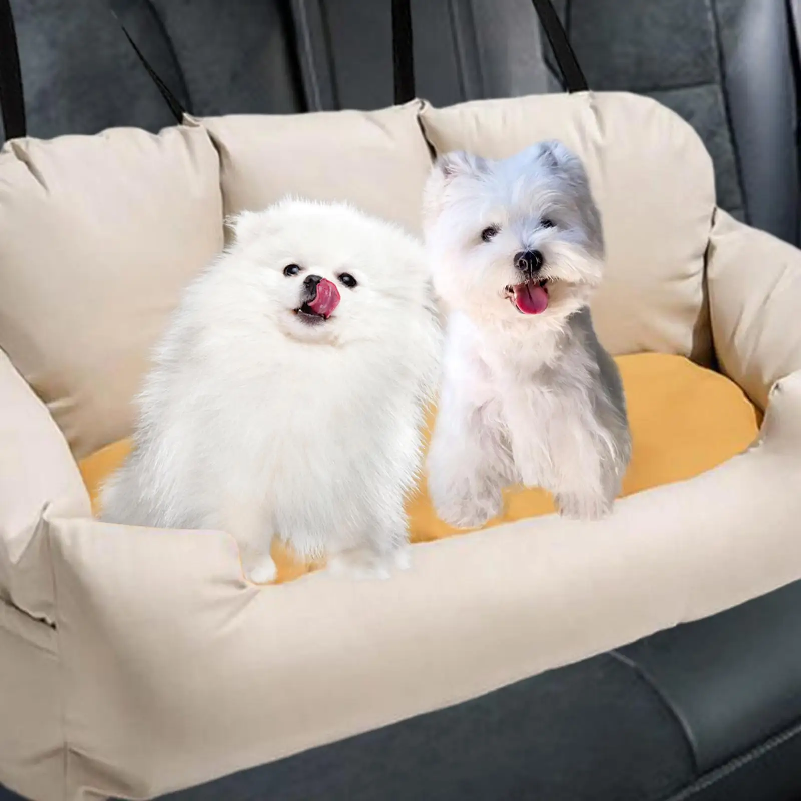 Pets Booster Seat Non Slip for Back Seat Travel Bed Dog Car Seat for Two Small Dogs Large Dogs Kitten Pet Accessories