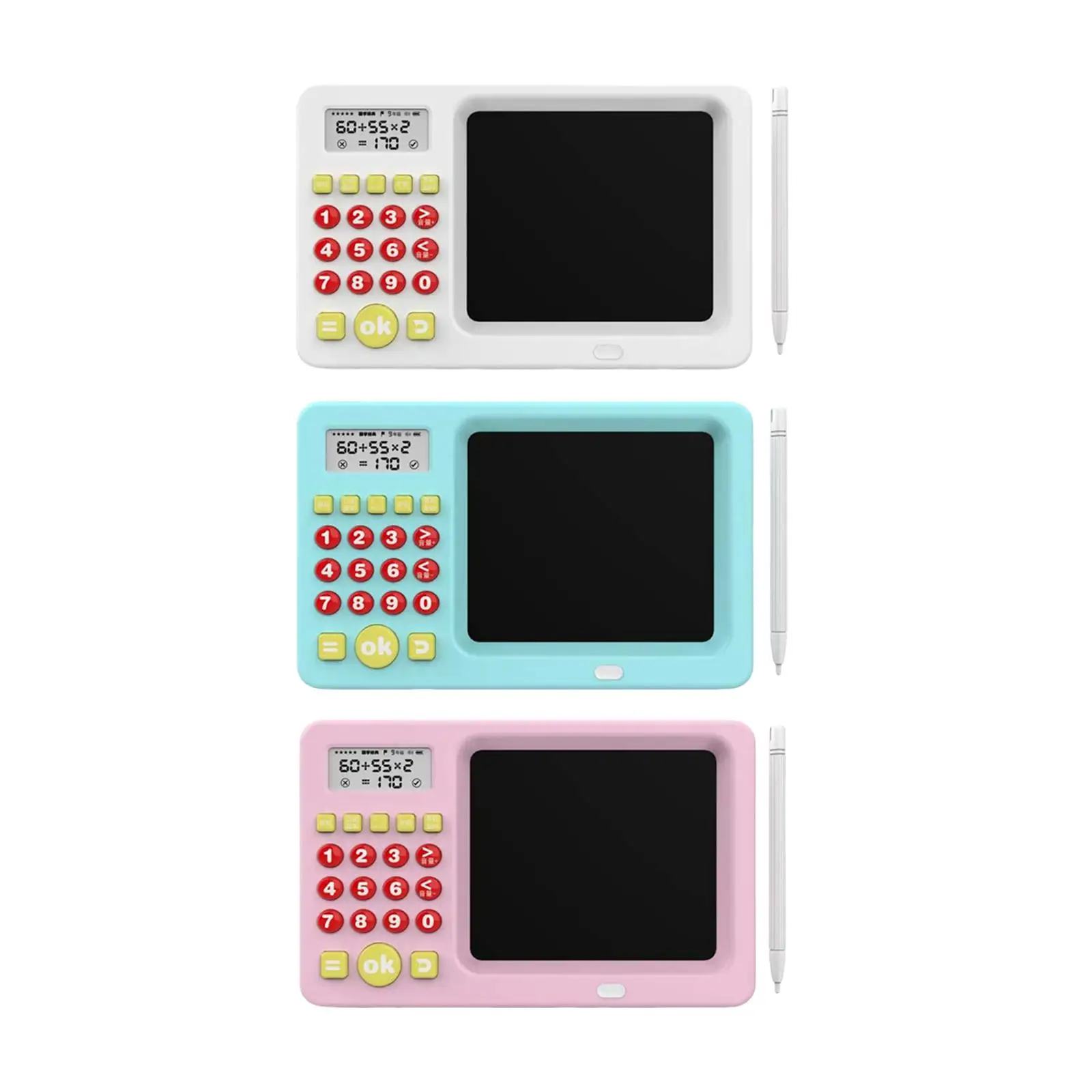2 in 1 Writing Tablet Mouth Calculator Math Game Mathematical Question Bank Children`s Education Learning Machine Boys Kids Baby