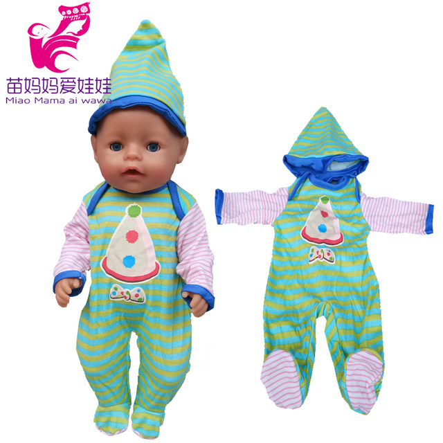 Roupas de boneca bebê de 43cm, conjunto de roupa de gato rosa de desenhos  animados para 18 tamanhos reborn, macacão de boneca fashion traje dropship  - AliExpress