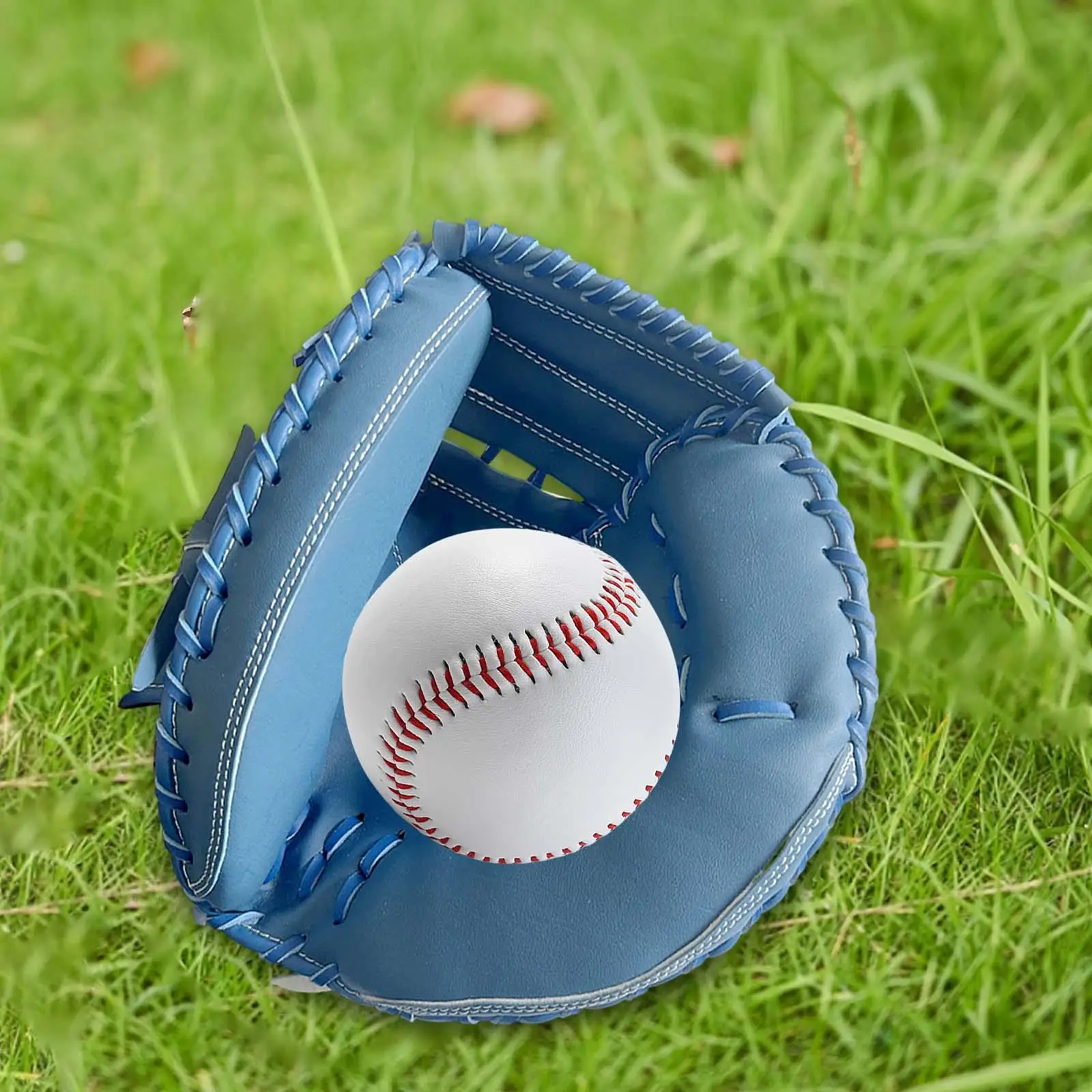 Baseball Catcher Gloves with Baseball Ball 12.5`` PU Leather Softball Gloves Catching Gloves for Men Women Adult