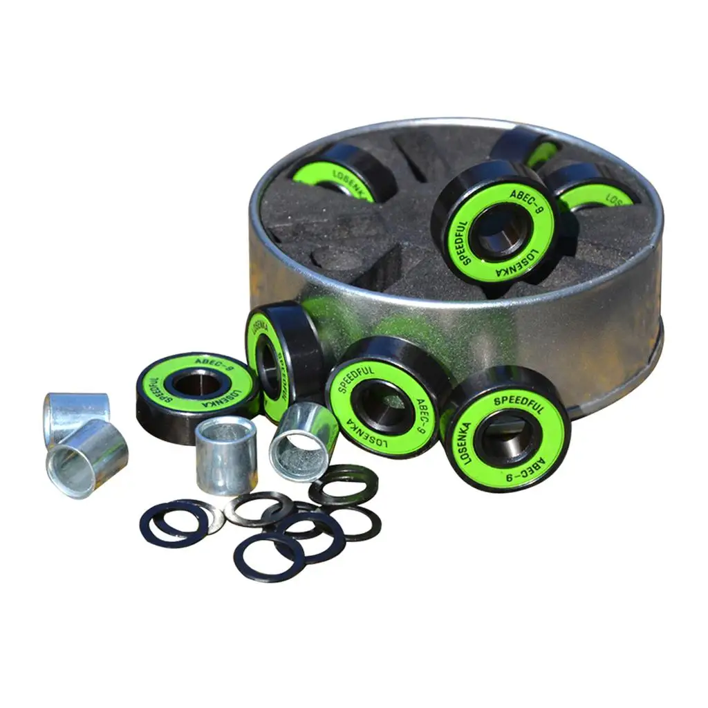 Precision Skateboard Bearings | -9 Bearing for , Longborad, Inline Skates, Roller Skates, Scooters