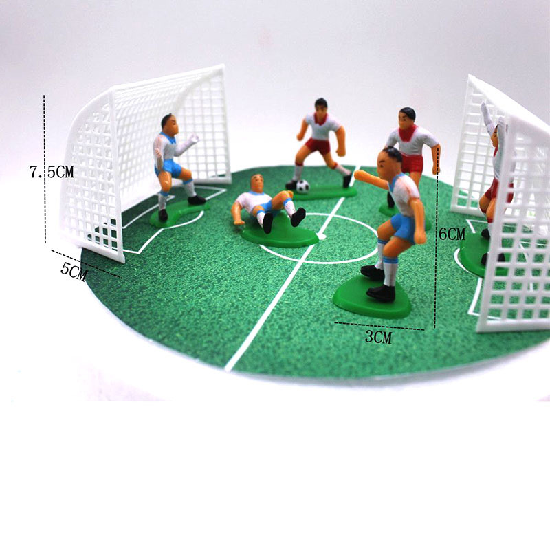 9-teiliges Fußball-Geburtstagsdekorations-Set Fußball-Tortendekoration Modell Party Happy Birthday Zubehör Kinder-Accessoires – Detail 3