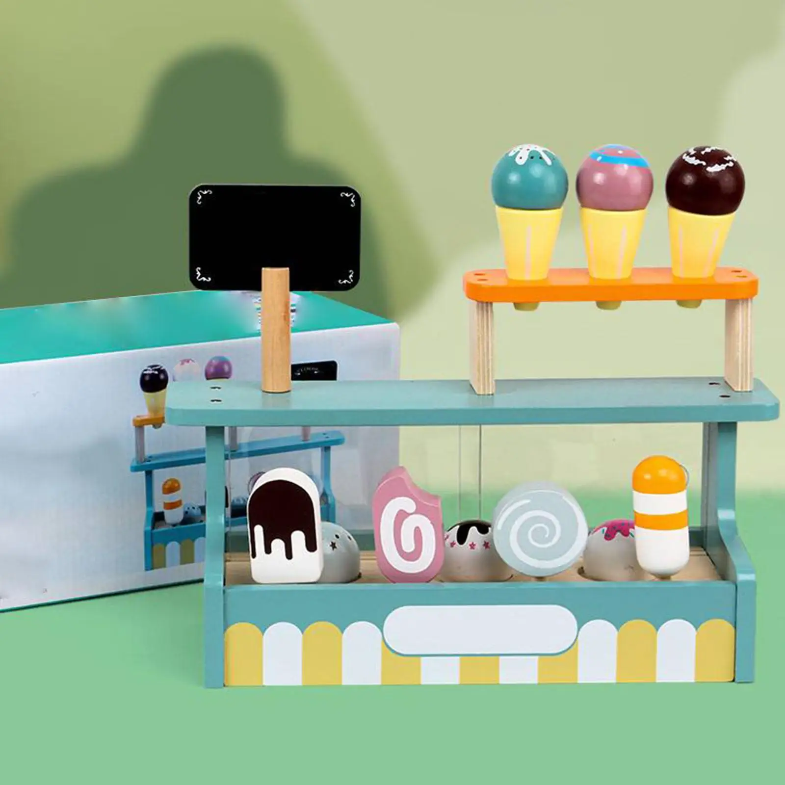 Ice Cream Truck Toys Pretend food food and Accessories for Doll House Decoration Kitchen Cooking game