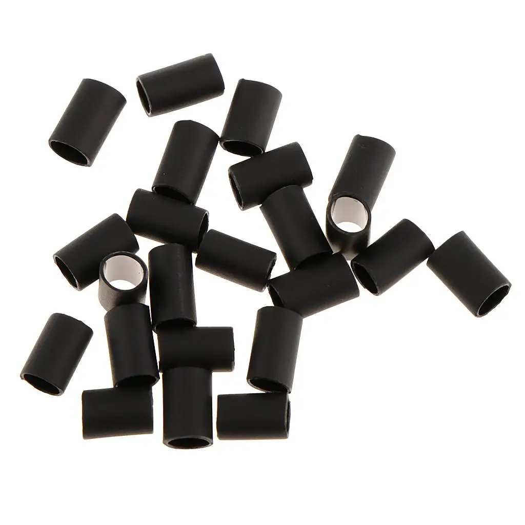 Pack of 200 Heat Shrinkable  Rings 6mm Glue  Tubes  Extensions tool color black