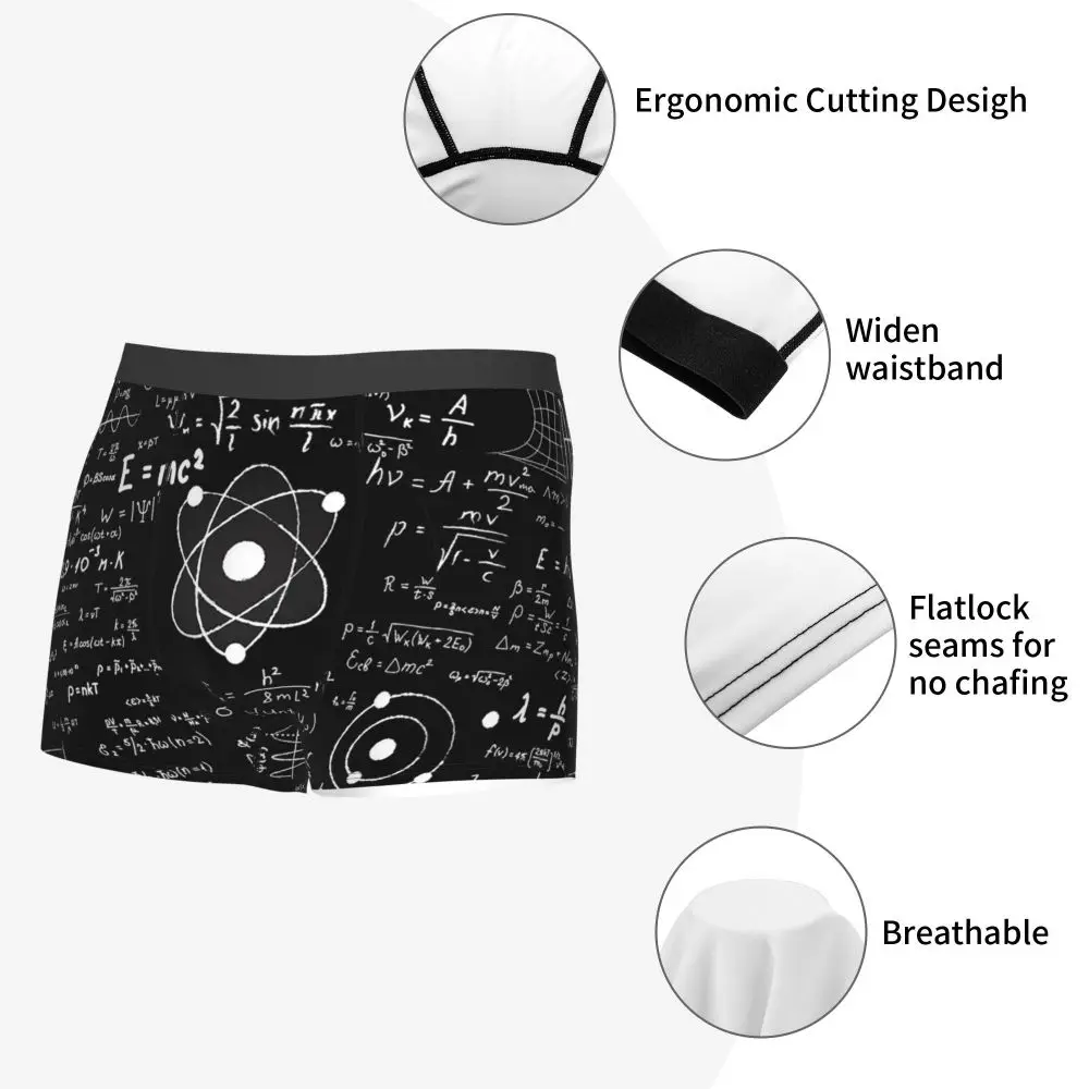 Man Geek Math Teacher Gift Underwear Physical Hot Boxer Briefs Shorts Panties Male Breathable Underpants Plus Size men's boxer brief underwear