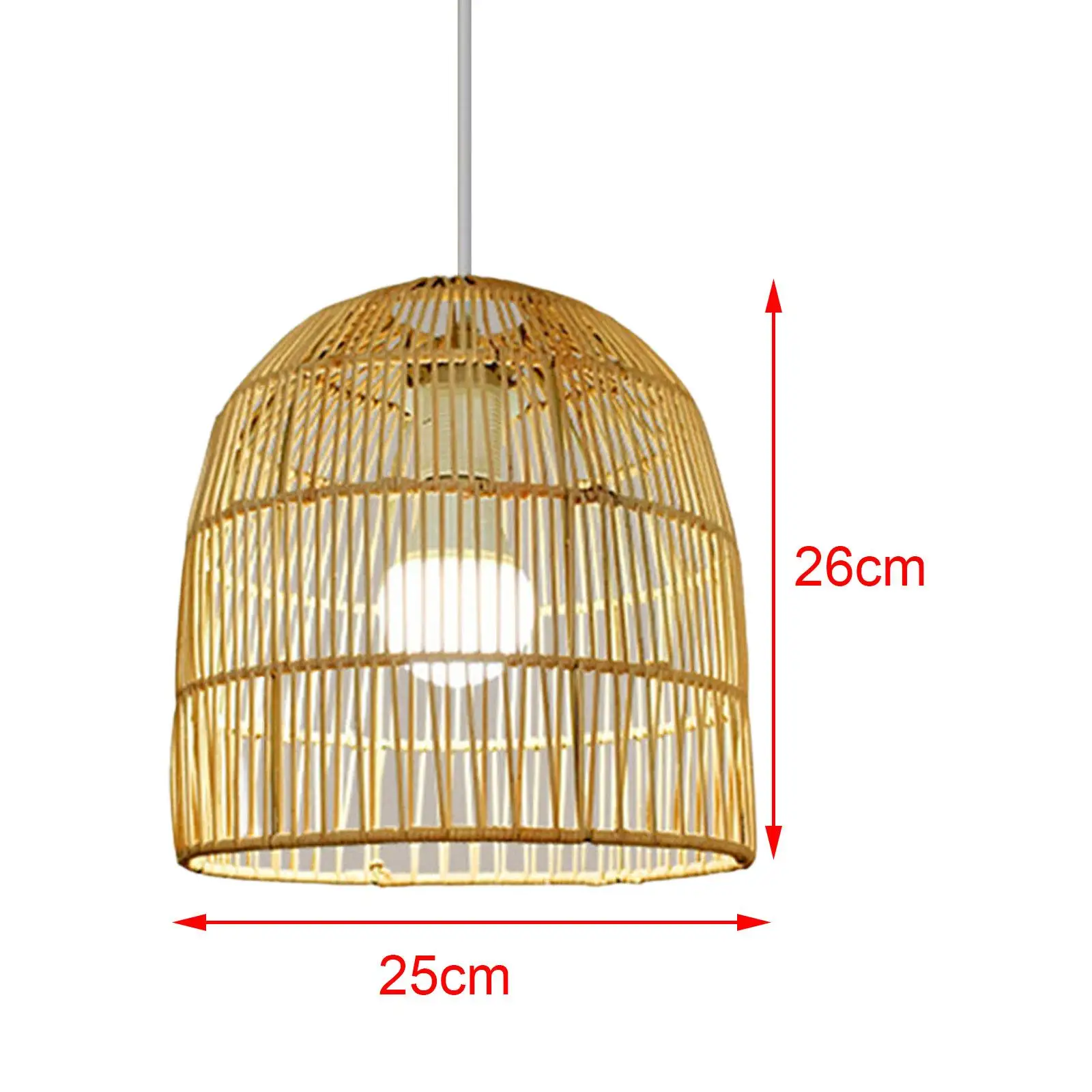 Rural Style Rattan Chandelier Lampshade Lamp for Dining Room Lampshade Decor  Living Room Table Cafe Restaurant 