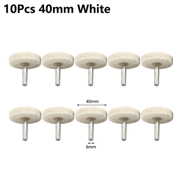 Mounted Grinding Stones – 1.5” & 3” Dia White Corundum Wheels For Rotary Tools, 1/4” & 1/3” Shank, Metal Grinding & Deburring
