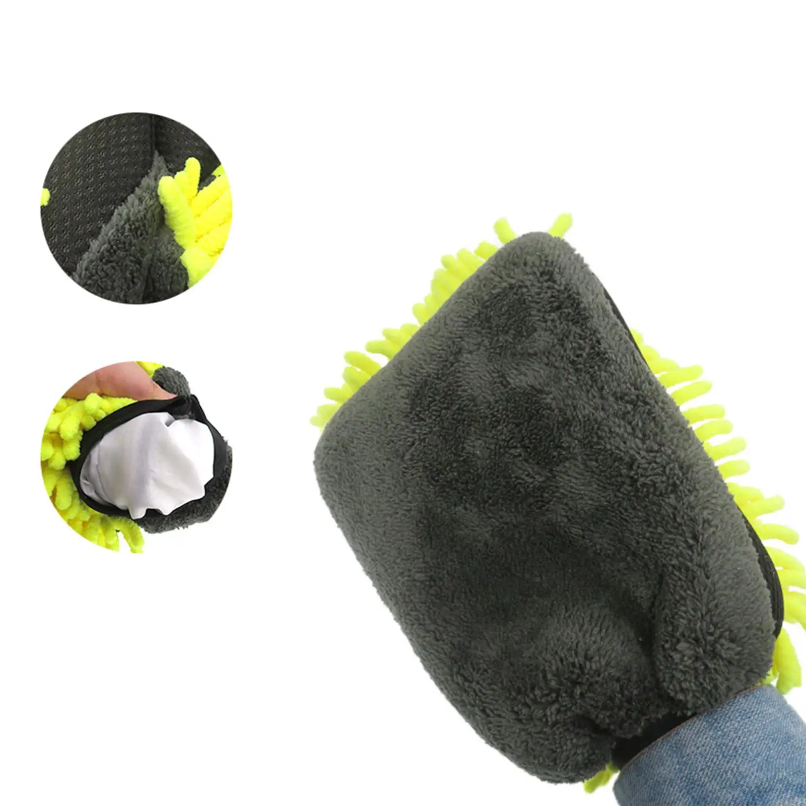 Car Wash Mitt Scratch Free Absorbent Lint Free Washing Glove for Boats