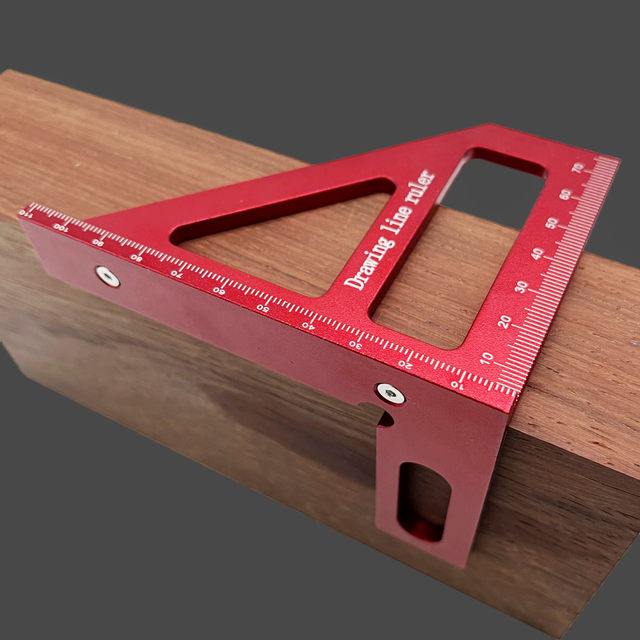 KETIPED 6-Inch Imperial 3D Multi-Angle Measuring Ruler – Aluminum Alloy Woodworking Square, 45/90 Degree, High Precision Layout Tool - View #7