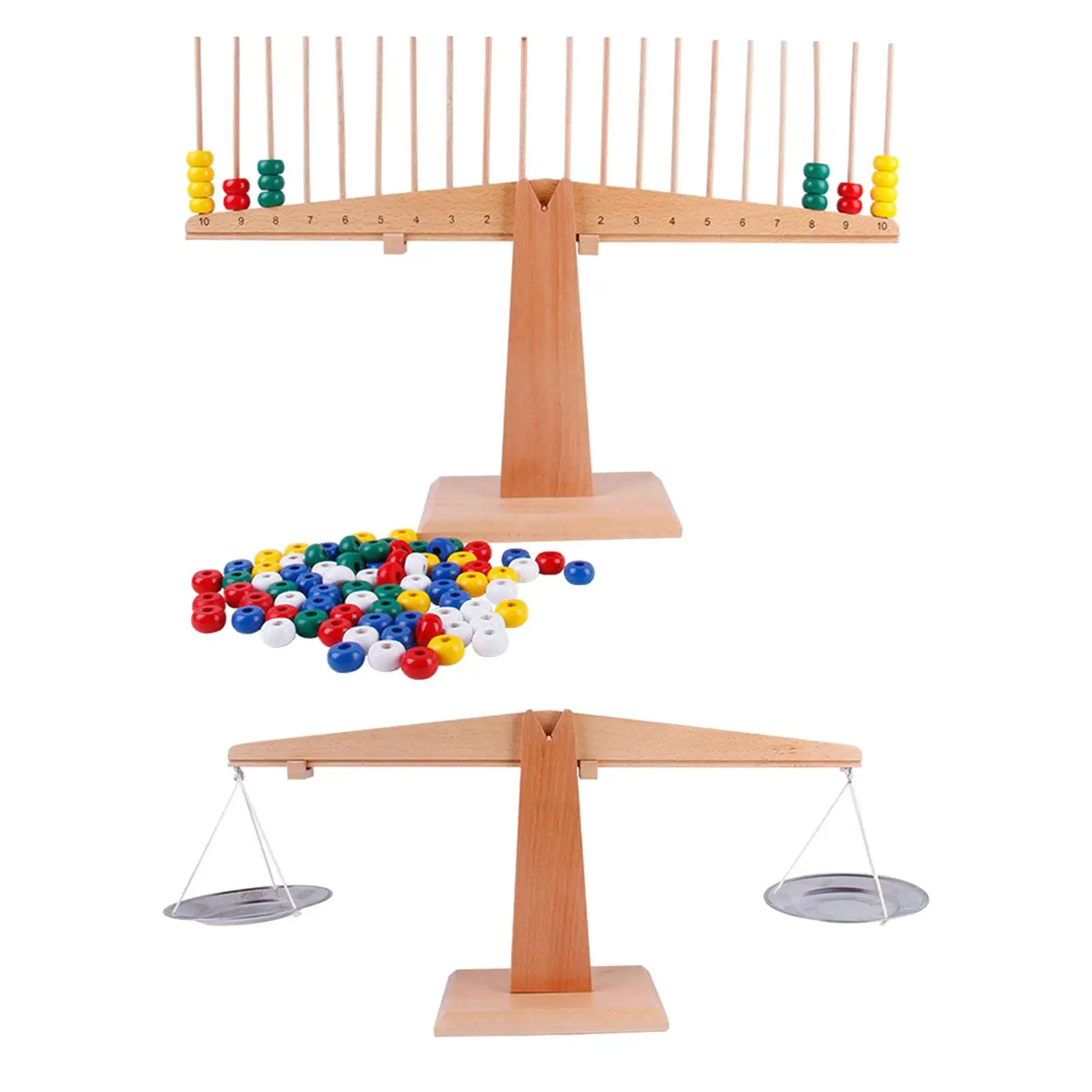 Wooden Balance Counting Toys Math Scale Toy Visual Perception Skills Montessori Toy for Ages 3 4 5 Year Old Preschool Ages 3+