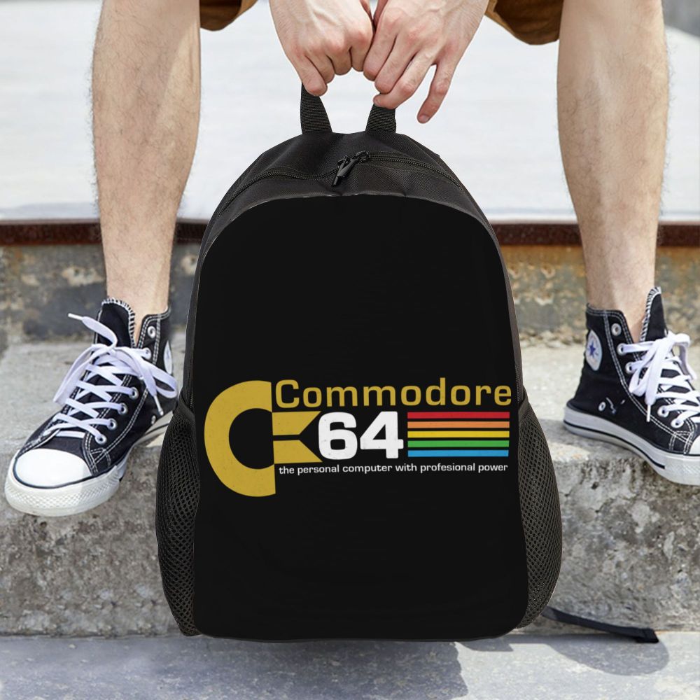 mulheres, jogos de computador, bookbags, 64 mochilas, C64