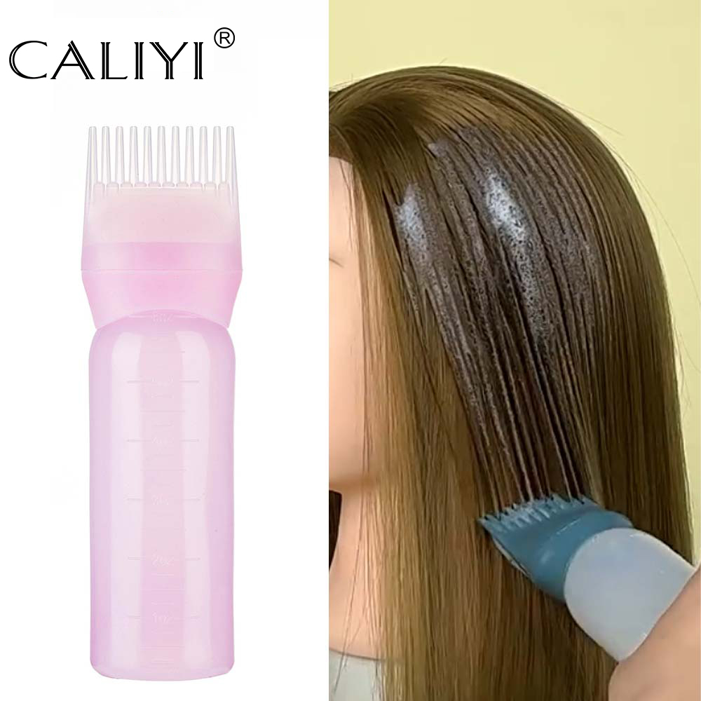 Best of CALIYI 120ml Hair Root Comb Applicator Bottle Hair Color Oiling Dye Brush Squeeze Bottles For Styling ABS Refill Container Reviews & Tips