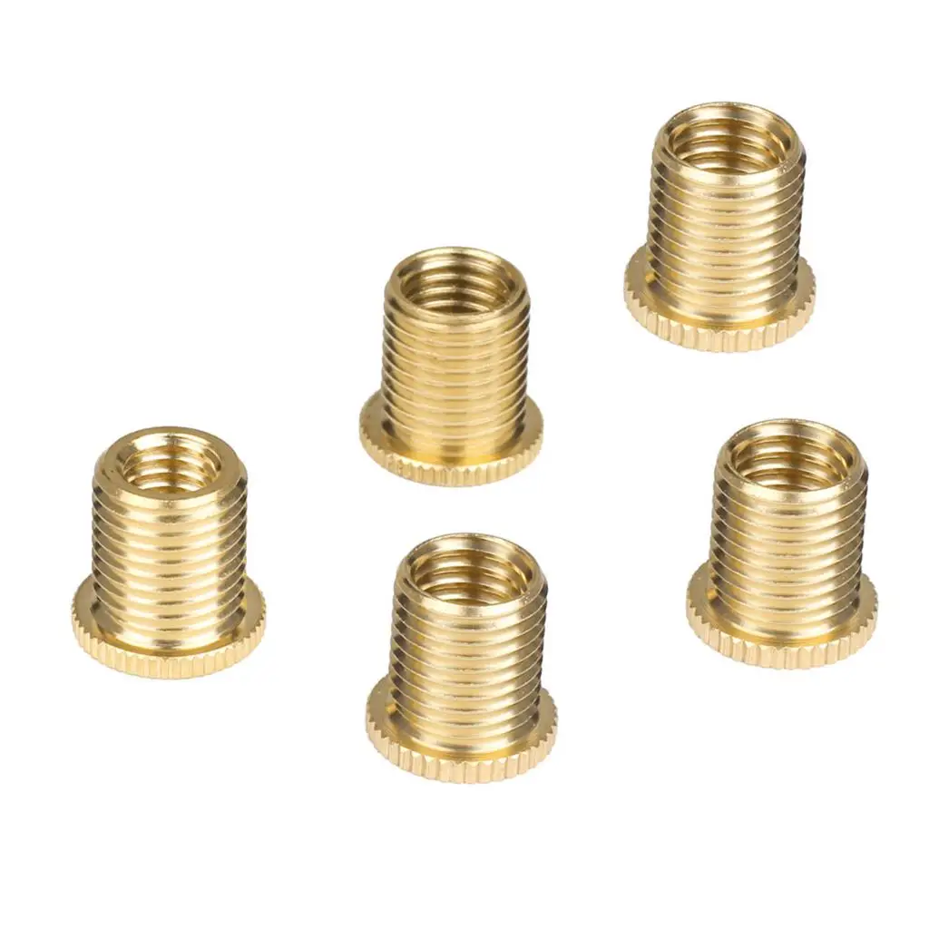 Pack Of 5 Alloy Gear  Knob Thread Adapters Nuts Inserts Set  1.5