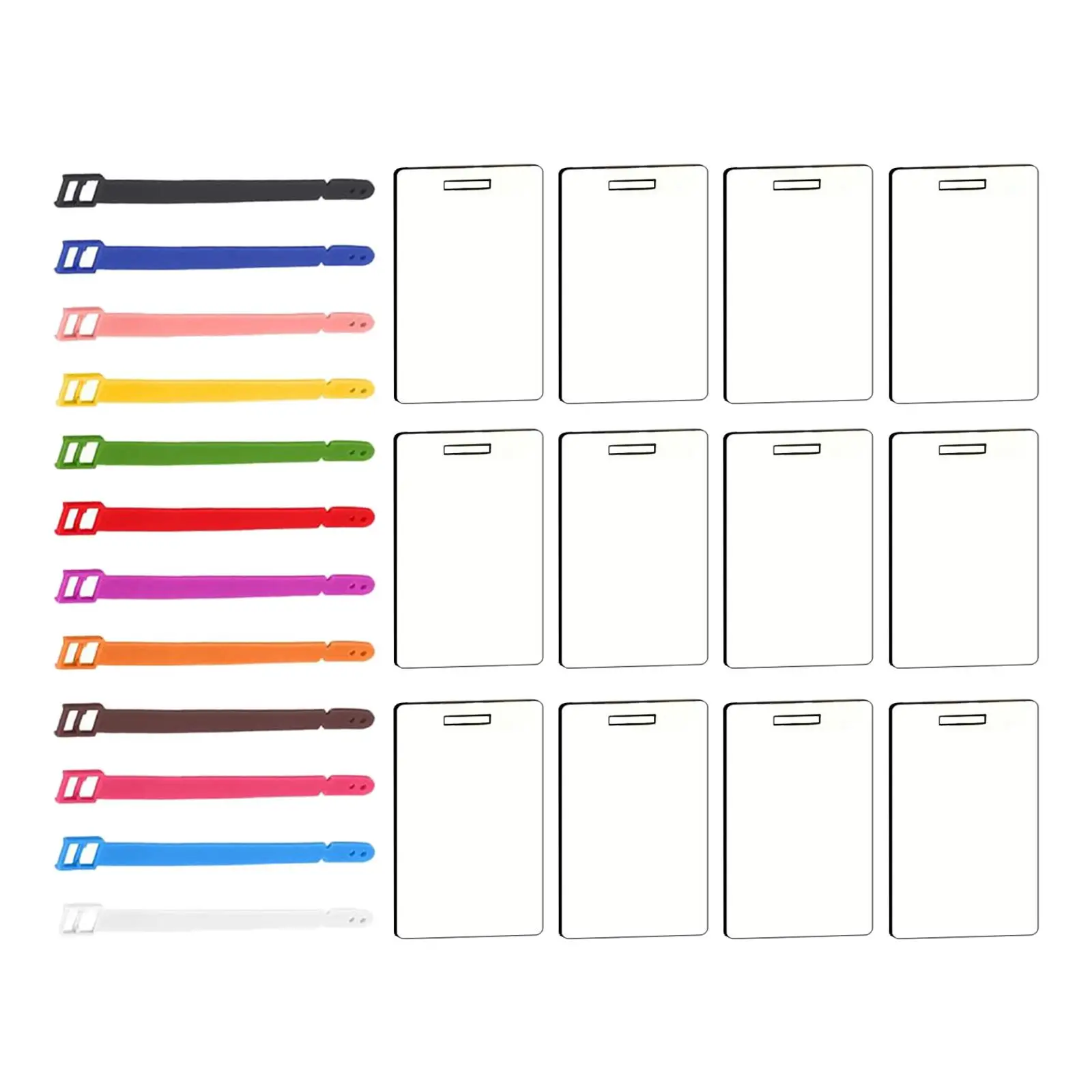 12x Sublimation Blank Luggage Tags DIY Multifunctional for suitcase ID Card