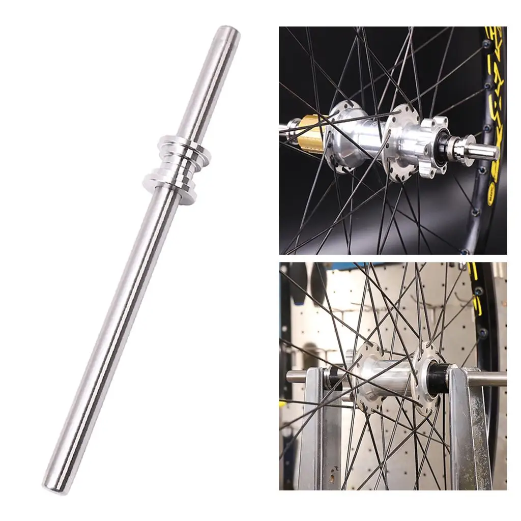 Portable Bike Wheel Truing Stand Thru Axle to  Adapter  for Front /Rear Wheel Hub Repair Tool 12mm 15mm