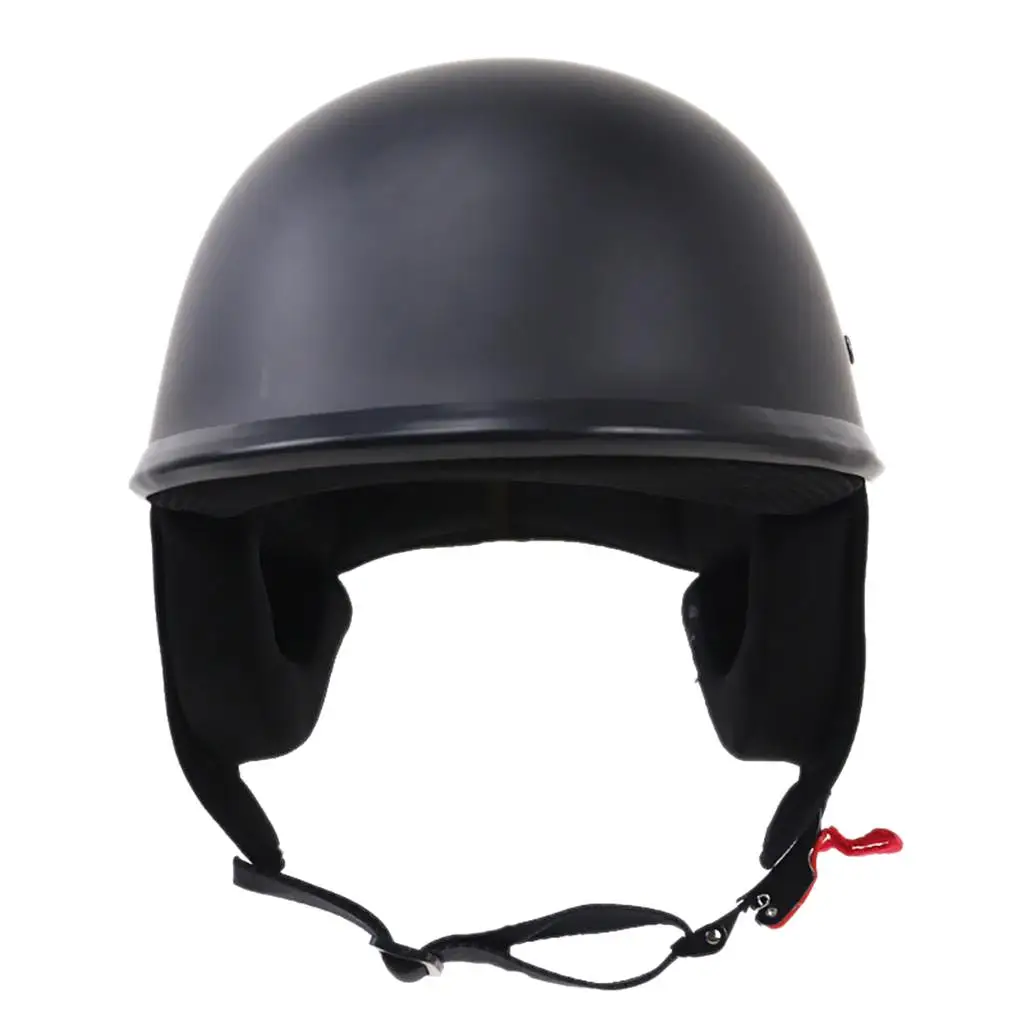 Matte Black DOT Motorcycle Open Face Flat Half Helmet For  Cruiser Chopper