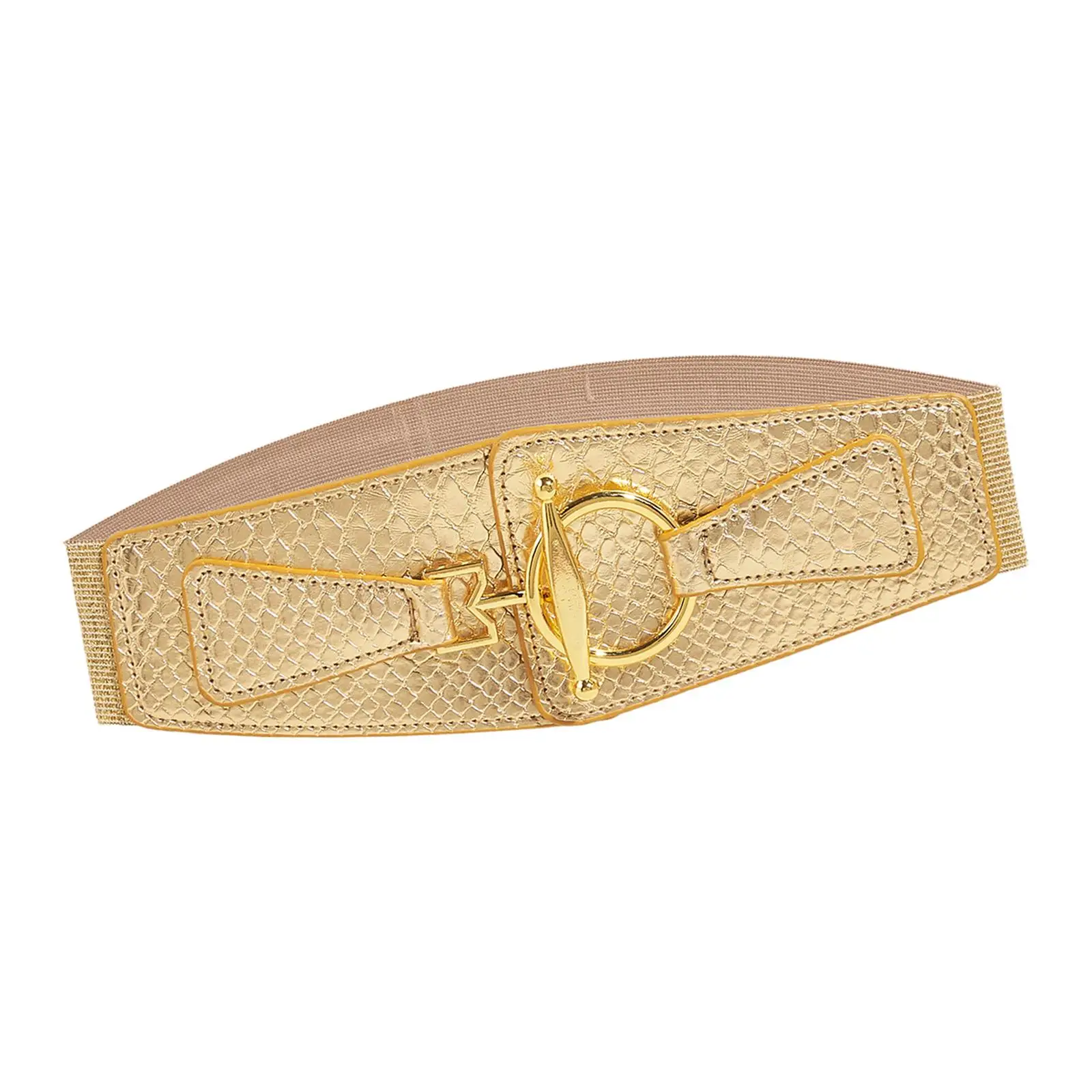 Stretchy Corset Cinch Belt Chunky Belts Women Wide Waist Belts PU Leather