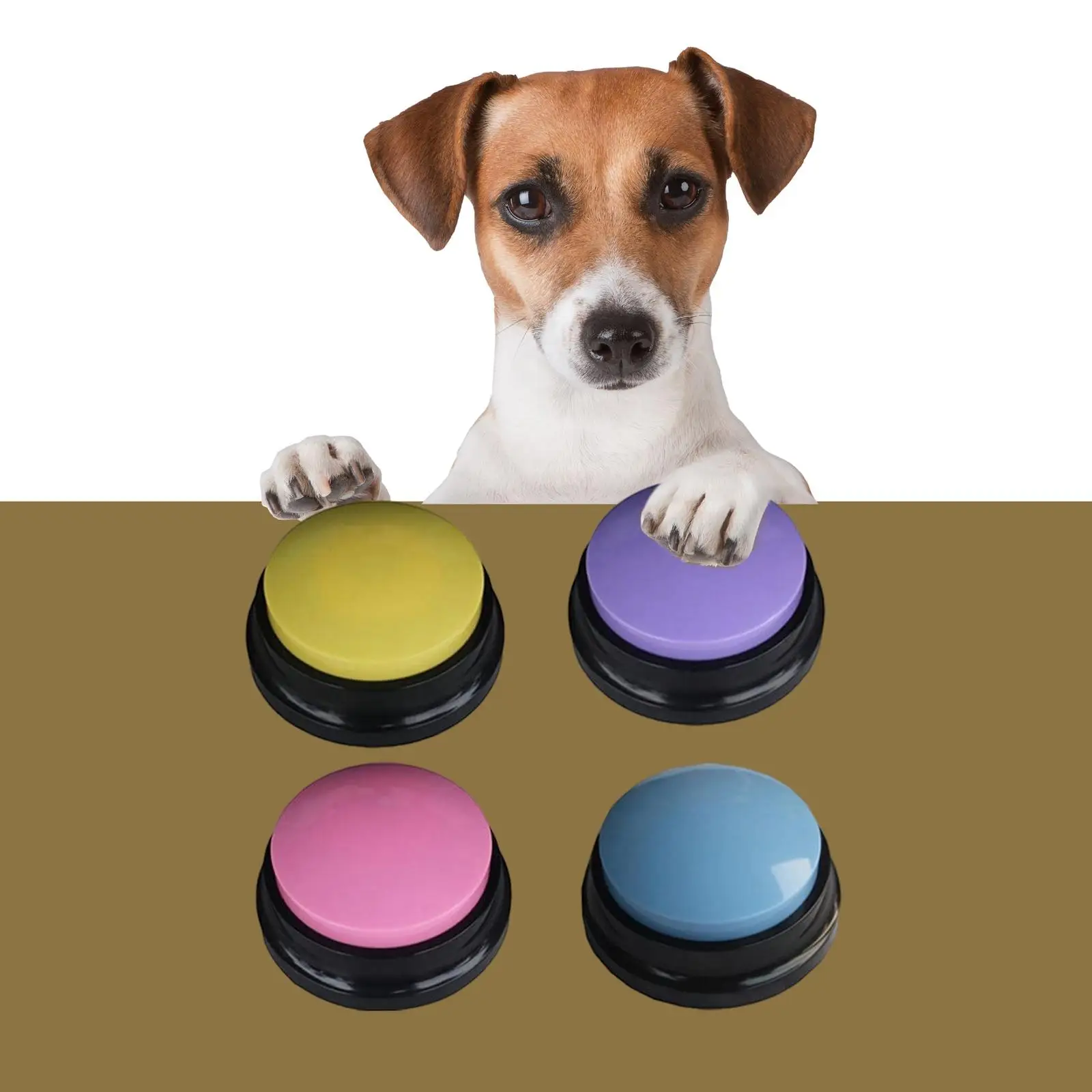 4x Recordable Talking Button Dog Interactive Toy Talking Recording Sound Button for Kids Child  Pet Training