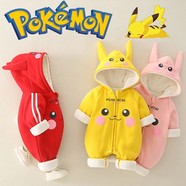 Pokémon Onesie Cosplay fantasia para bebê, pijama Kigurumi para  recém-nascido, macacão infantil, roupas com capuz, Snorlax, Pikachu,  Kawaii, inverno