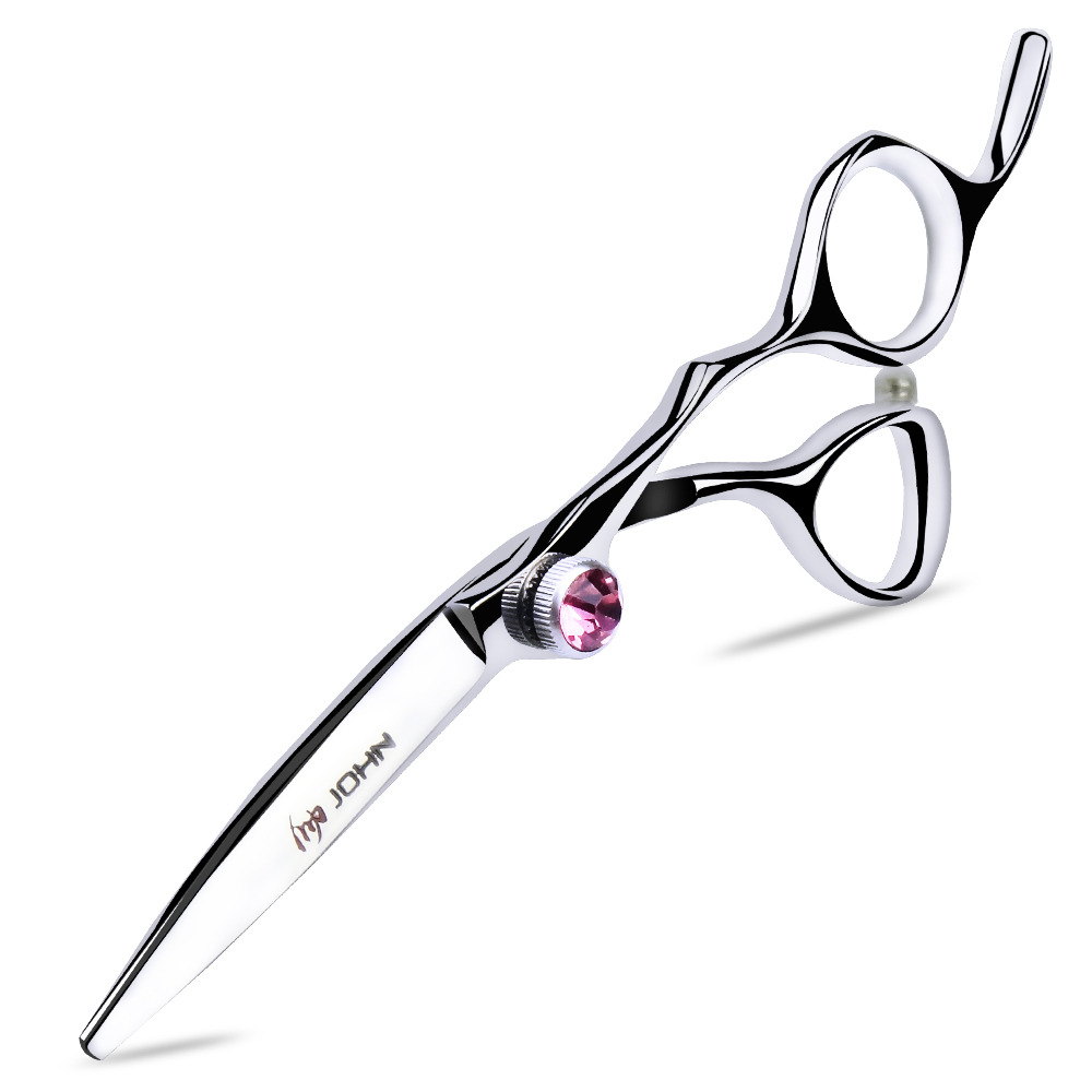 Best of JOHN VG10 Hairdressing Scissors For Hair Professional 5.5 / 6.0 Inch Pink Crystal Rock Screw Cutting Thinning Shears Barber Razor Reviews & Tips