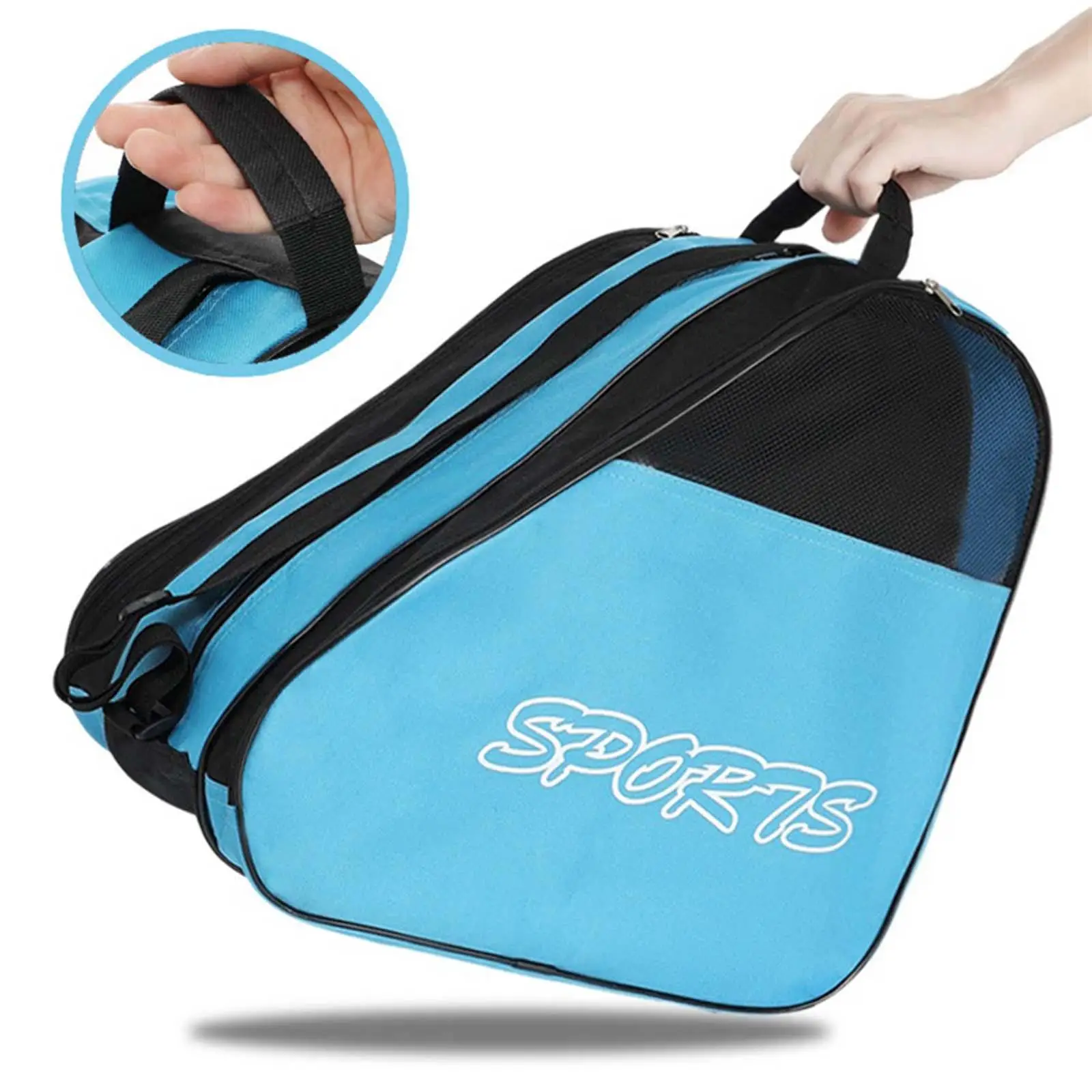 Durable Skating Shoes Bag Skates Storage Bag Ice Skates Roller Skating Bag Adjustable Shoulder Strap Handbags Roller Skates Bag