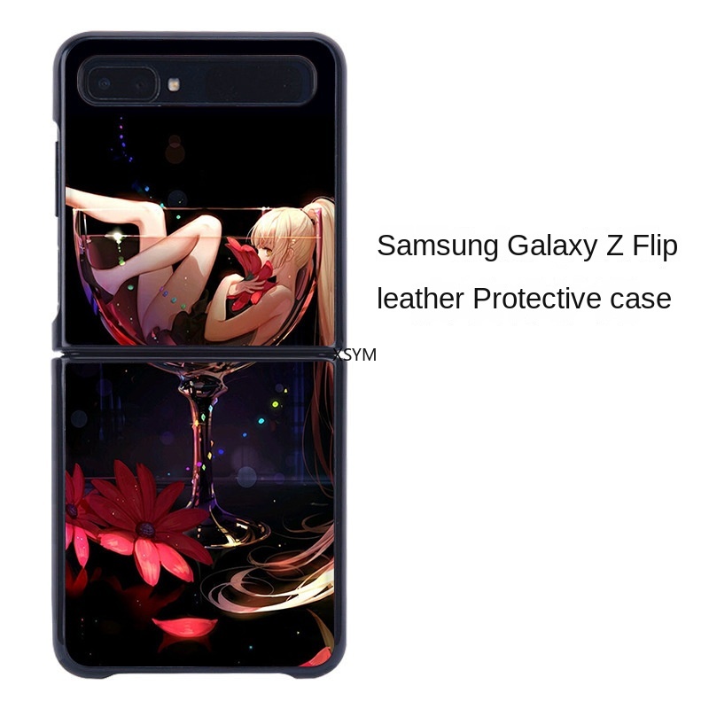 samsung z flip3 case PC + Leather Painted Mobile Phone Case Is Suitable for Samsung Galaxy Z Flip3 5g Z Flip3 Luxury Painted Mobile Phone Case galaxy z flip3 phone case