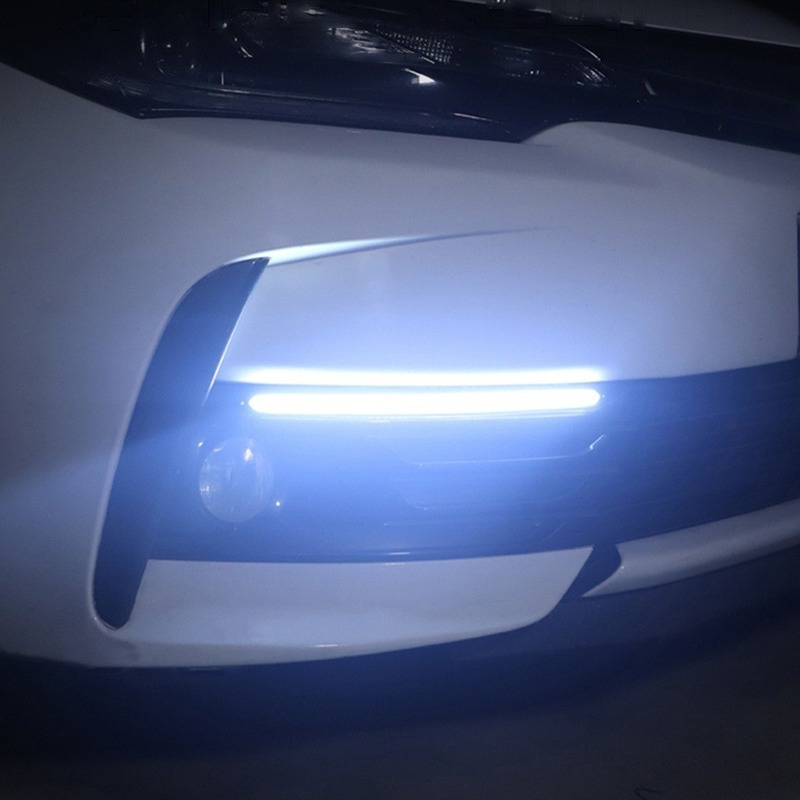 2Pcs/set Universal Car DRL LED Daytime Running Lights Waterproof Headlight Strip White/RGB Sequential Flow Turn Signal Light