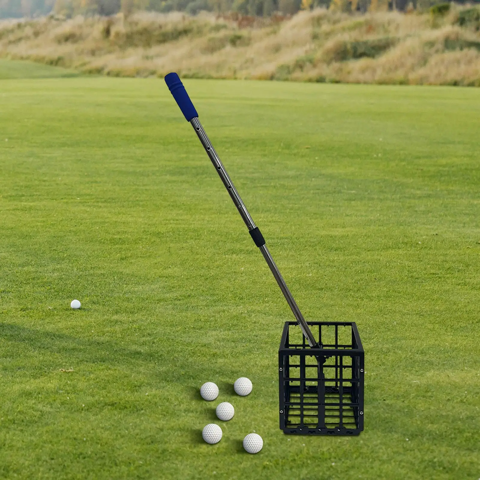 Telescopic Golf Ball Picker Retriever 120 Balls Capacity Sturdy Accessories Portable Pickup Tool for Table Tennis Robots