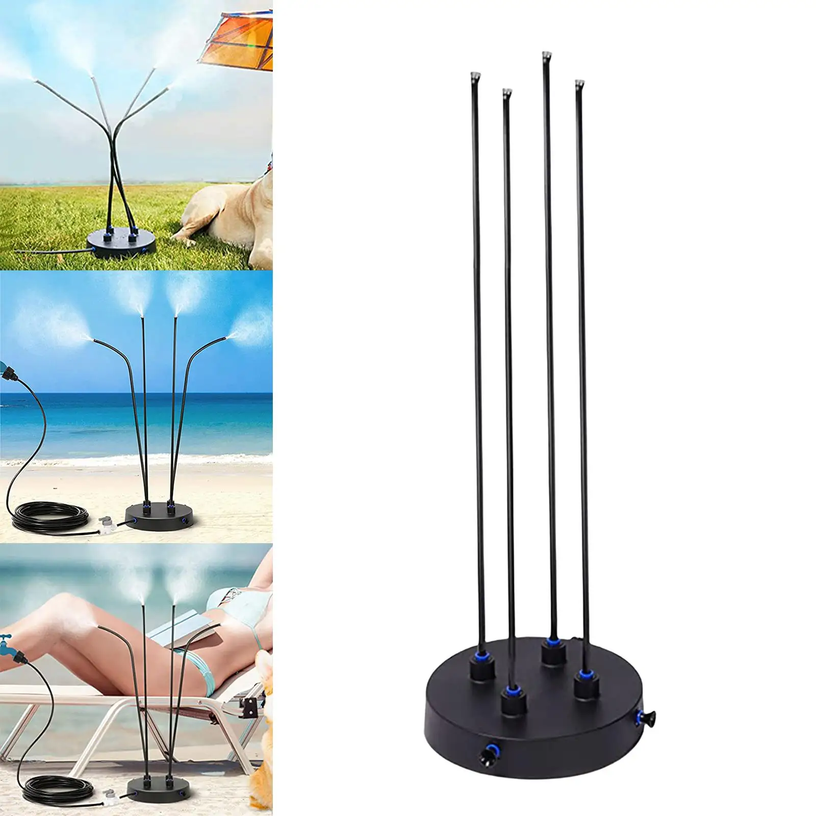 Adjustable Stand up Misting Cooling System Stand Mister Sprayer Flexible Mister for Patio Greenhouse Lawn Backyard Tools