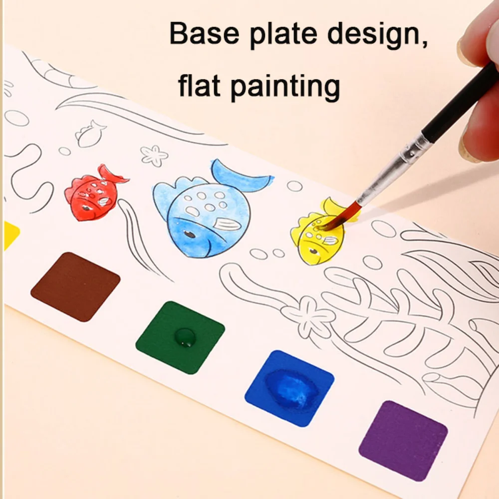 Libro di pittura ad acquerello per bambini portatile 20 fogli Gouache Graffiti Picture 1 penna da colorare libri da disegno ad acqua Set giocattoli per bambini