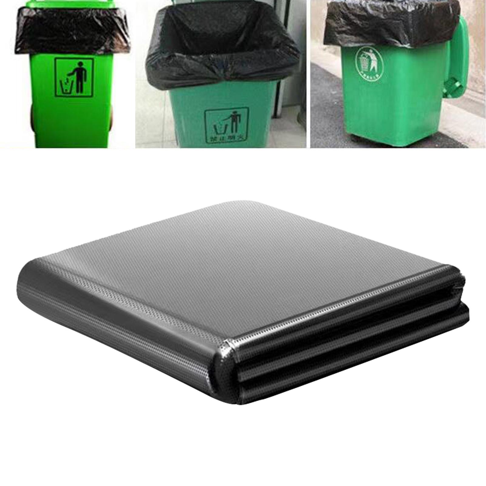 50x Garbage Bags Large Garbage Can Liners for Industrial Household Black