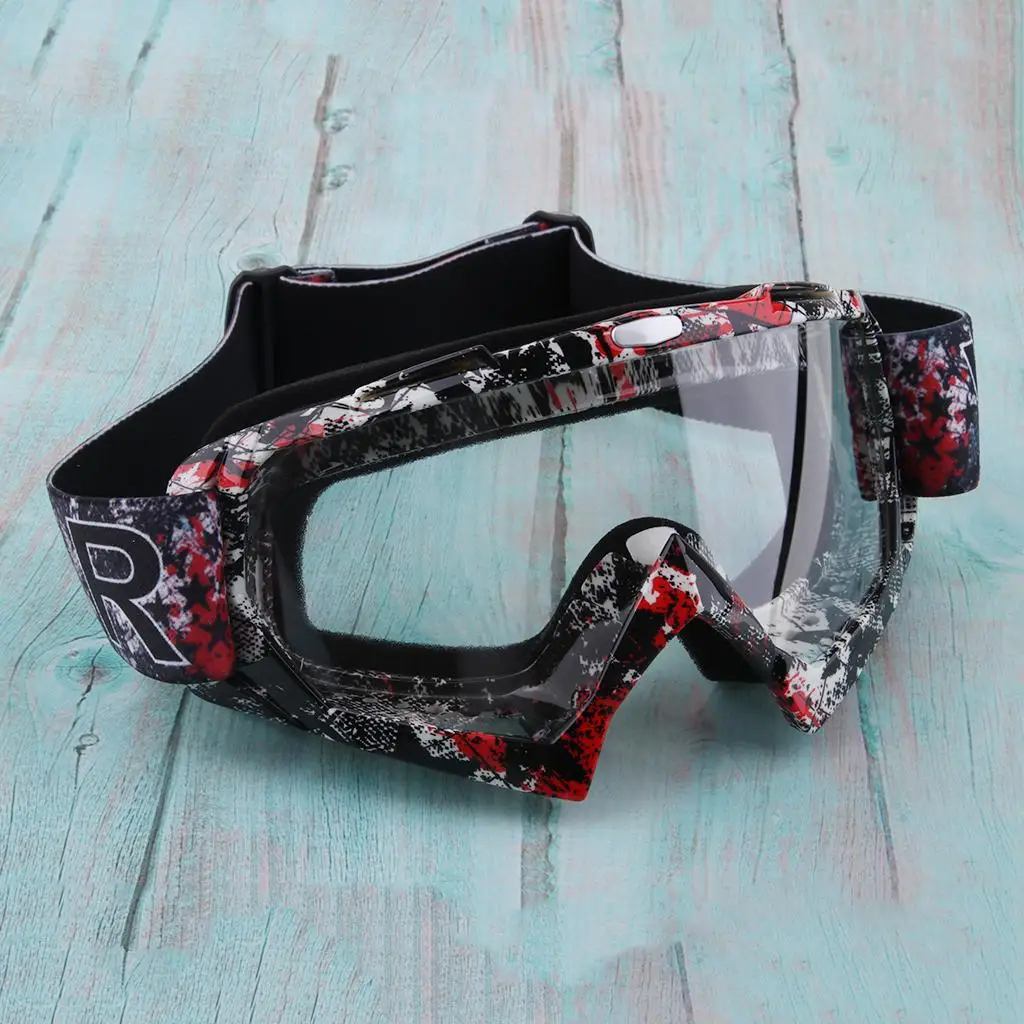Snowmobile Snowboard Goggles Motorcycle Racing Eyewear , Anti- & Weatherproof,Colorful / Clear Lens