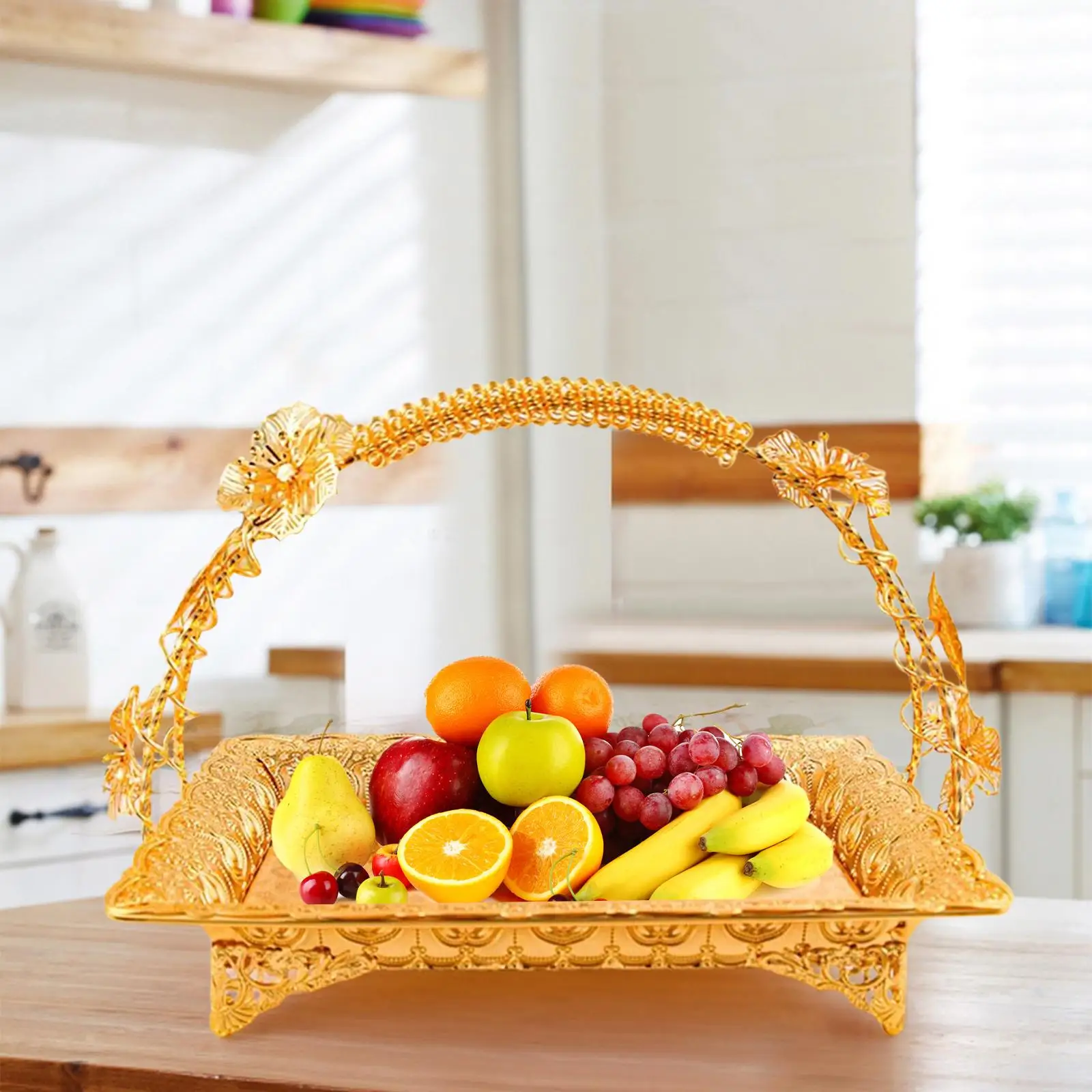 Fruit Tray Table Organizer Serving Tray Embossment Patterns for Decoration