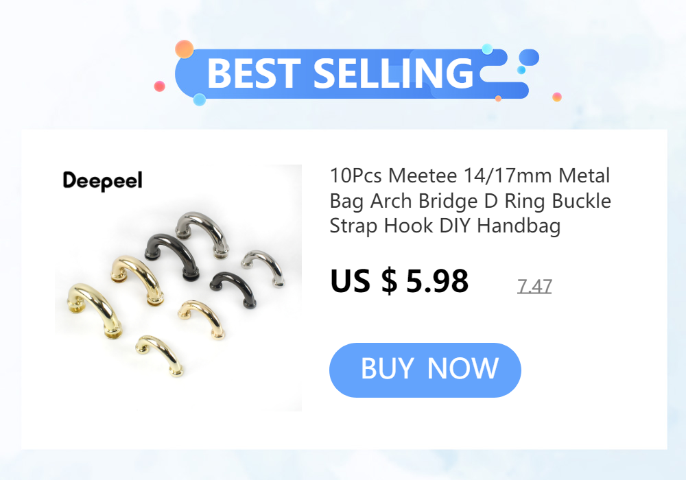 10Pcs Deepeel 14/17mm Metal Bag Arch Bridge D Ring Buckle Strap Hook DIY Handbag Hardware Belt Leather Repair Accessories