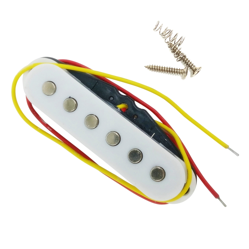 Strat Style E-Gitarren-Tonabnehmer-Set, Single-Coil-Tonabnehmer geladen, hoch ohne Tonabnehmer, Ersatz passend für 6-saitige Gitarre – Detail 3