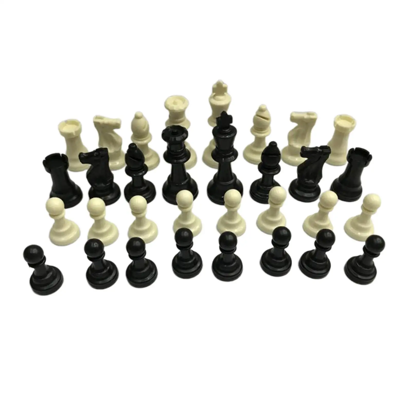 32pcs/set Standard Chess Pieces Set Tournament Checkers Chessmen Pieces Chess 5mm King Gift Easy to Carry without Board