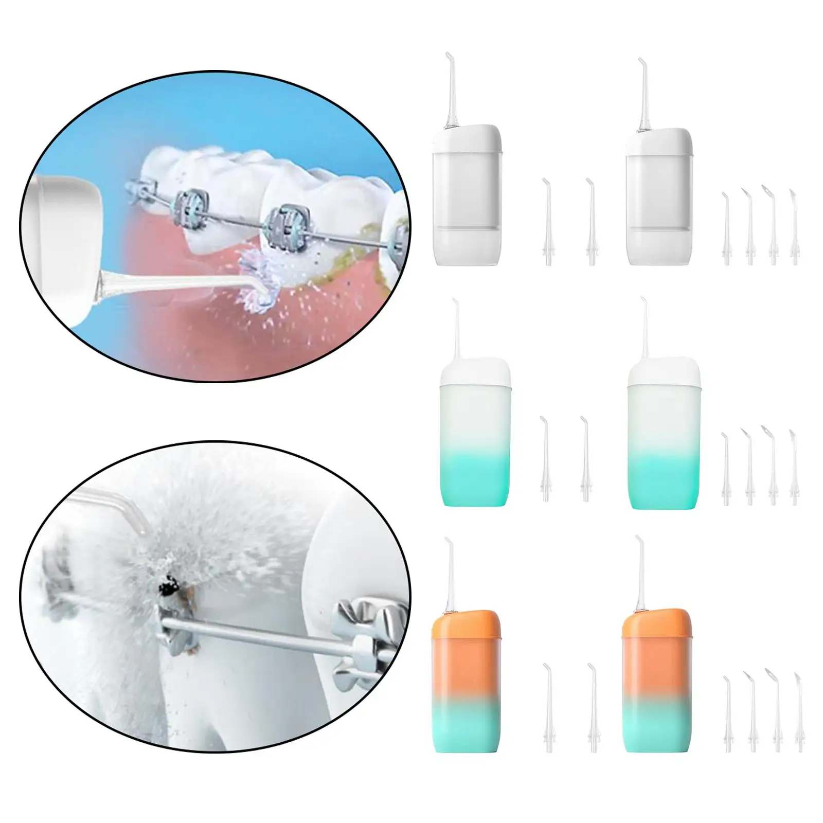 200ML Water Dental Flossers Type-C Waterproof for Braces Home Travel