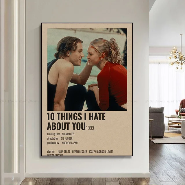 10 Things I Hate About You Movie Poster Canvas Painting Classic 90's  Vintage Wall Film Art