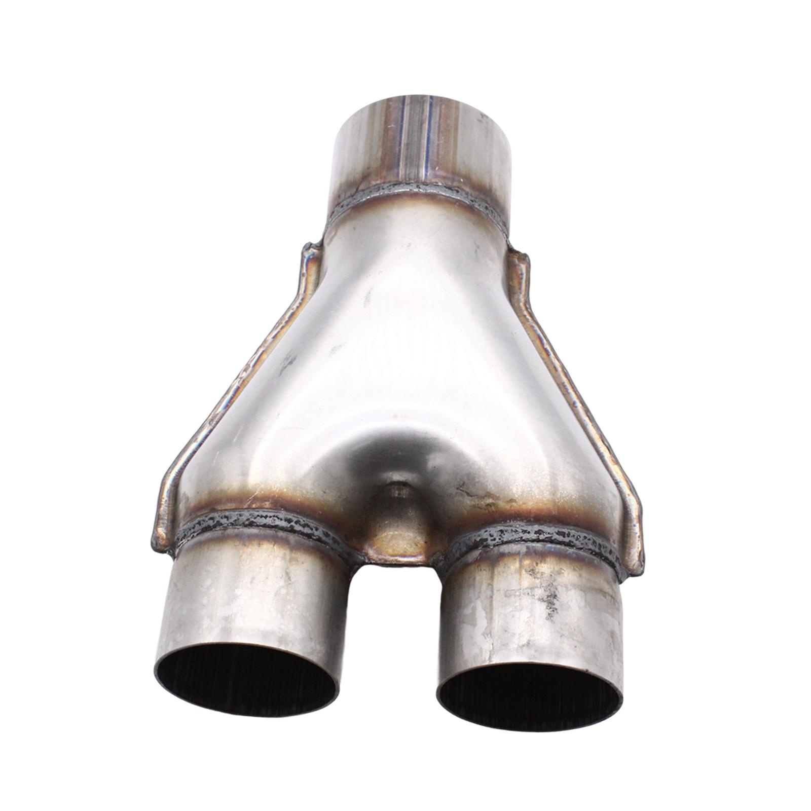 3inch Single to 2 1/2inch Dual Exhaust Adapter Y Pipe Professional Vehicle Repair Parts Sturdy Length 10