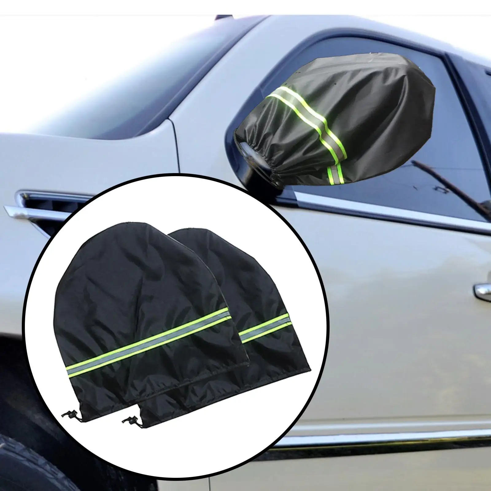 Car Side Mirror Cover Waterproof Cover Four Seasons Universal Vehicle Mirror Accessories Measure 11.8x12.2inch Accessory Durable