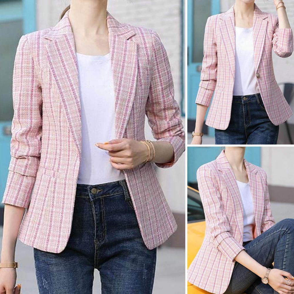 Title 10, Blazer da donna Stampa scozzese vintage Collett...