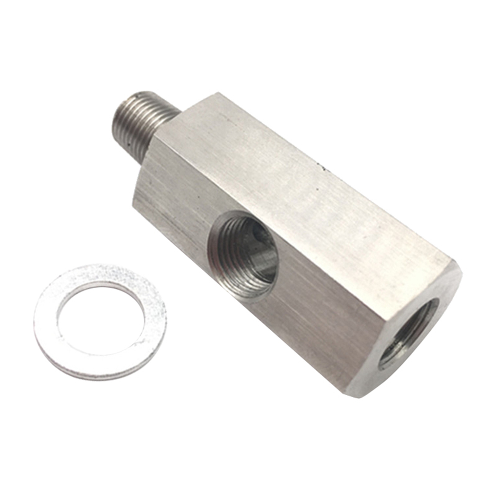 Stainless Steel 1/8in BSPT Oil Pressure Sensor NPT Adapter, 50mm Long ,Easy to Install