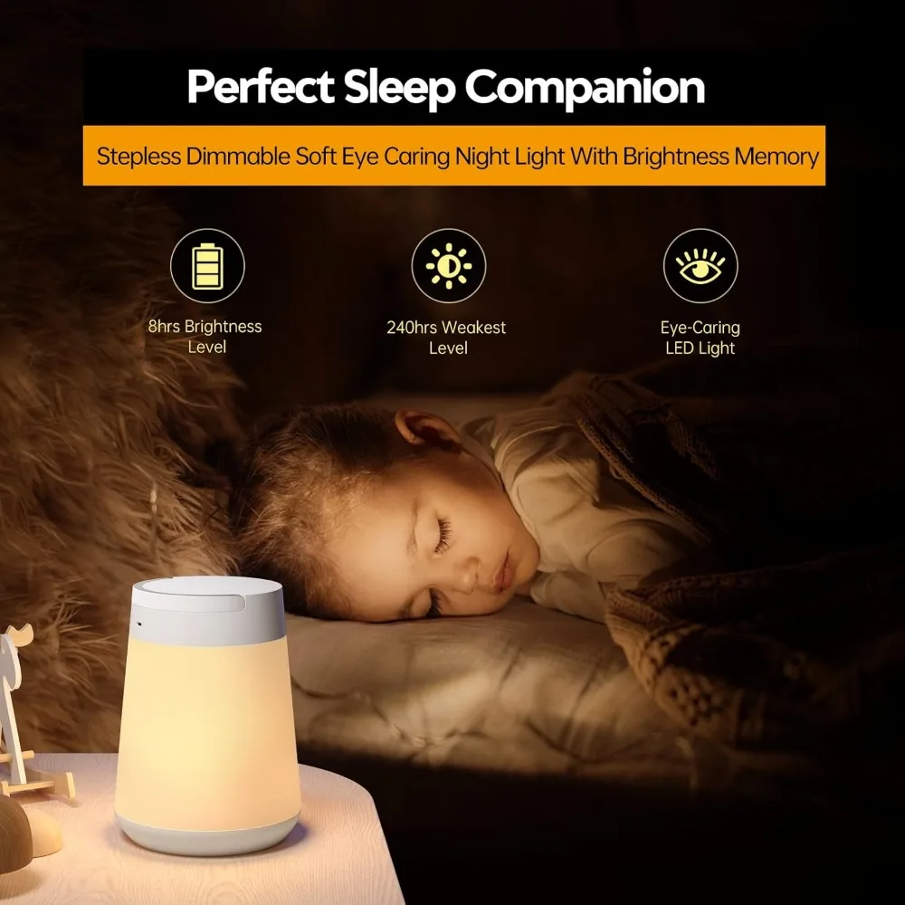 Умная Ночная лампа для детей, детская лампа с сенсорным датчиком, Детская  Ночная лампа для грудного вскармливания и сна, лампа для спальни с плавным  затемнением | AliExpress