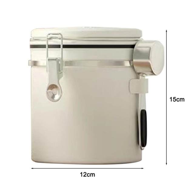 1pc Coffee Canisters, Airtight Stainless Steel Coffee Bean Storage  Container With Scoop And Date Tracker & CO2 Release Valve, Beans, Tea,  Sugar Storag