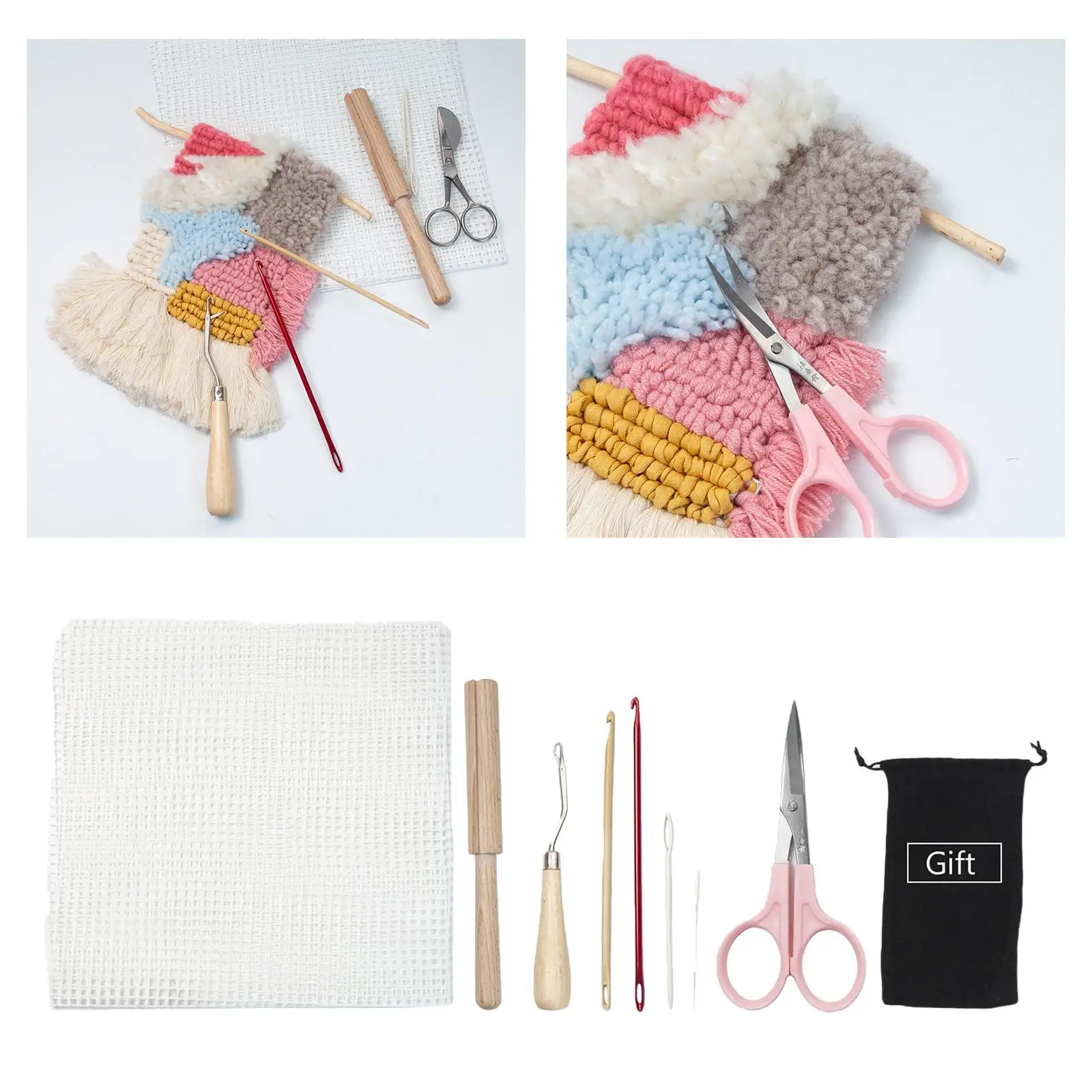 Latch Hook Rug Kit Rug Making Kit Handmade Embroidery Carpet Set for Women Festival Gift