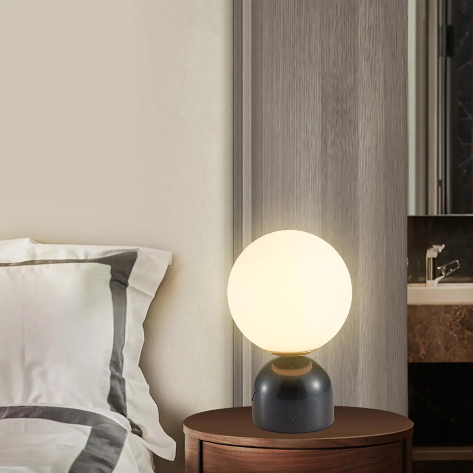 Nordic Marble Table Lamp ,Desk Light Bedside Lamps ,LED Night Light  , Home Decoration
